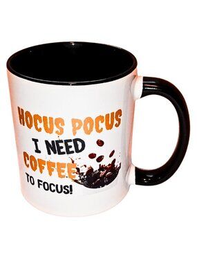 Kr8v Grafix Ceramic Drinkware Mug Hocus Pocus Quote. Home Office Kitchen Dorm